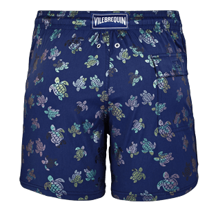 Männer Klassische Moorea Bedruckt - Mordoré Stretch-Bademode für Herren, Marineblau back Männer Klassische Moorea Bedruckt - Mordoré Stretch-Bademode für Herren, Marineblau back