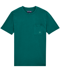 Hombre Autros Liso - Camiseta de algodón orgánico de color liso para hombre, Linden vista frontal