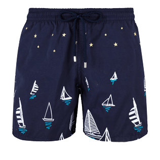 Hombre Bordados Bordado - Bañador bordado con estampado Porto Cervo para hombre - Edición limitada, Azul marino front Hombre Bordados Bordado - Bañador bordado con estampado Porto Cervo para hombre - Edición limitada, Azul marino front