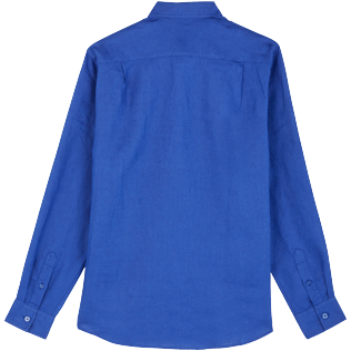 Herren Andere Uni - Einfarbiges Hemd aus Leinen für Herren, Batik blue back Herren Andere Uni - Einfarbiges Hemd aus Leinen für Herren, Batik blue back