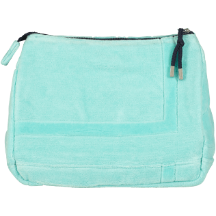 Autros Liso - Bolsa de playa de tejido terry con cremallera y estampado jacquard liso, Laguna back Autros Liso - Bolsa de playa de tejido terry con cremallera y estampado jacquard liso, Laguna back