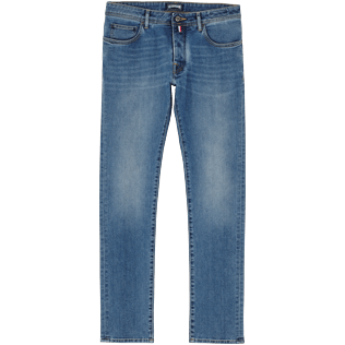 Hombre Autros Liso - Vaqueros rectos con cinco bolsillos para hombre, Light denim w3 front Hombre Autros Liso - Vaqueros rectos con cinco bolsillos para hombre, Light denim w3 front