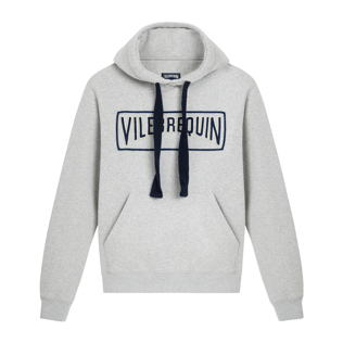 Hombre Autros Liso - Sudadera con capucha de algodón para hombre, Lihght gray heather front Hombre Autros Liso - Sudadera con capucha de algodón para hombre, Lihght gray heather front