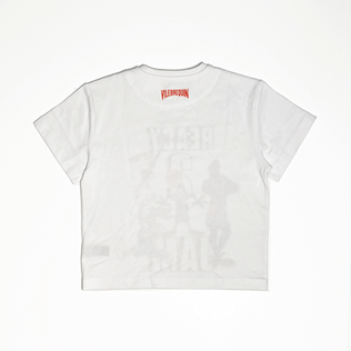 Niños Autros Estampado - Camiseta de algodón Ready 2 Jam para niños, Blanco tiza vista trasera