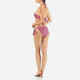 Mujer Bandeau Estampado - Top de bikini bandeau con estampado Micro Turtles Hawaï, Rosa backworn Mujer Bandeau Estampado - Top de bikini bandeau con estampado Micro Turtles Hawaï, Rosa backworn