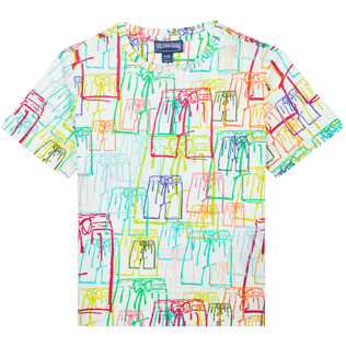 Jungen Andere Bedruckt - Multicolore VBQ T-Shirt aus Baumwolle für Jungen, Weiss Vorderansicht