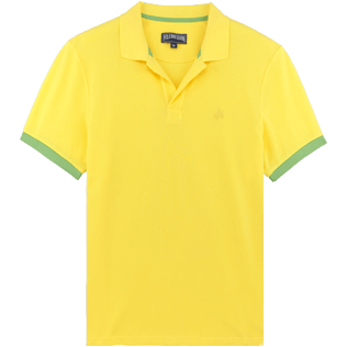 Men Others Solid - Men Cotton Pique Polo Shirt Solid, Acacia front Men Others Solid - Men Cotton Pique Polo Shirt Solid, Acacia front