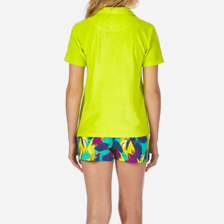 Women Others Solid - Women Terry Cloth Polo shirt Solid, Chartreuse supp2 Women Others Solid - Women Terry Cloth Polo shirt Solid, Chartreuse supp2