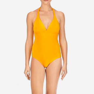 Donna Costume Intero Unita - Costume intero sagomato tinta unita, Curcuma supp1 Donna Costume Intero Unita - Costume intero sagomato tinta unita, Curcuma supp1