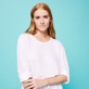 Homme AUTRES Uni - T-Shirt en Jersey de Lin unisexe uni, Blanc vue portée de face Homme AUTRES Uni - T-Shirt en Jersey de Lin unisexe uni, Blanc vue portée de face