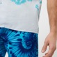 Men Others Printed - Men Bowling Shirt Linen and Cotton Snail Tie & Dye, Azure details view 1
