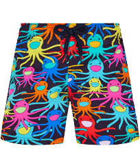 Bambino Altri Stampato - Costume da bagno bambino stretch Multicolore Medusa, Blu marine vista frontale