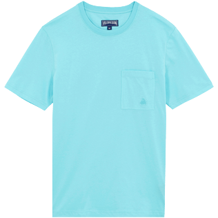 Herren Andere Uni - Einfarbiges T-Shirt aus Bio-Baumwolle für Herren, Lazulii blue front Herren Andere Uni - Einfarbiges T-Shirt aus Bio-Baumwolle für Herren, Lazulii blue front