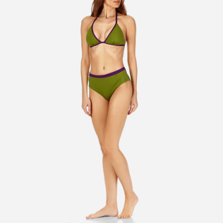 Mujer Cintura alta Estampado - Braguitas de bikini reversibles de talle alto para mujer, Nude frontworn Mujer Cintura alta Estampado - Braguitas de bikini reversibles de talle alto para mujer, Nude frontworn