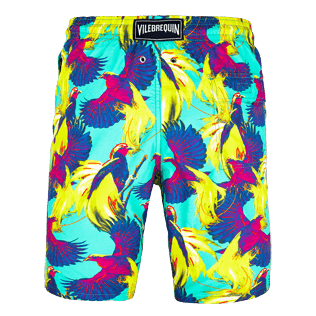 Men Long Printed - Men Long Swimtrunks Birds of Paradise, Veronese green back Men Long Printed - Men Long Swimtrunks Birds of Paradise, Veronese green back