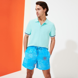 Imagen de Hombre Clásico Estampado - Bañador con estampado 2010 Sonar para hombre, Hawaii blue detalles vista 3 Imagen de Hombre Clásico Estampado - Bañador con estampado 2010 Sonar para hombre, Hawaii blue detalles vista 3