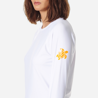 Andere Bedruckt - Unisex Rashguard T-Shirt mit elegantem Muster, Weiss supp5 Andere Bedruckt - Unisex Rashguard T-Shirt mit elegantem Muster, Weiss supp5