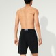 Men Others Solid - Unisex Terry Bermuda Solid, Black back worn view