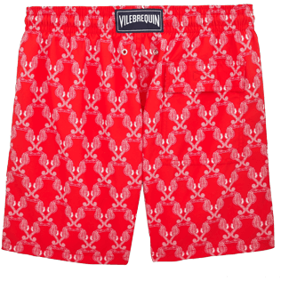 Men Classic / Moorea Printed - Valentine Day Hippocampes Swim shorts, Poppy red back Men Classic / Moorea Printed - Valentine Day Hippocampes Swim shorts, Poppy red back