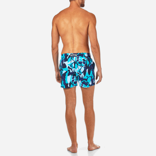 Hombres Corte Clásico Estampado - Bañador Superflex con estampado Camouflage Turtles, Celeste backworn Hombres Corte Clásico Estampado - Bañador Superflex con estampado Camouflage Turtles, Celeste backworn