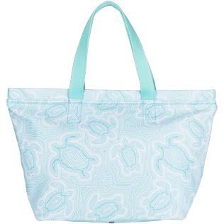 Others Printed - Large Cotton Beach bag Hypnotic Turtles, Lagoon back Others Printed - Large Cotton Beach bag Hypnotic Turtles, Lagoon back