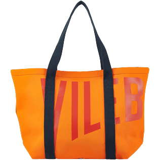 Others Printed - Large Beach Bag Vilebrequin, Apricot front view