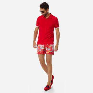 Men Others Solid - Men Cotton Pique Polo Shirt Solid, Red polish supp2 Men Others Solid - Men Cotton Pique Polo Shirt Solid, Red polish supp2