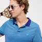 Men Others Solid - Men Changing Cotton Pique Polo Shirt Solid, Azure details view 5