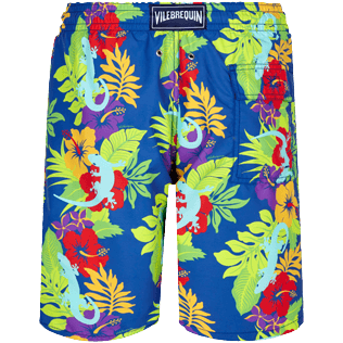 Men Long classic Printed - Men Swimwear Long Les Geckos, Batik blue back Men Long classic Printed - Men Swimwear Long Les Geckos, Batik blue back