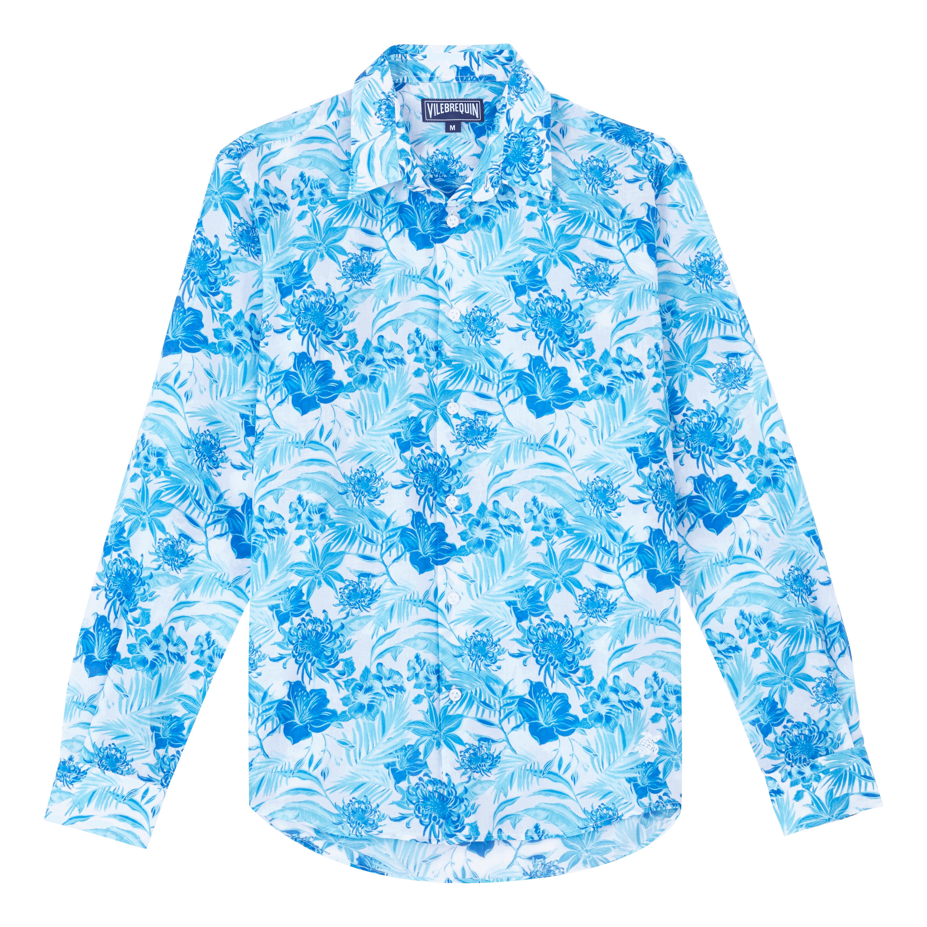 Men's Print Cotton Voile Hawaiian Shirt - Men's Button Down Shirts