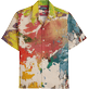 Men Others Printed - Men Bowling Shirt Linen Gra - Vilebrequin x John M Armleder, Multicolor front view