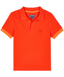 Boys Others Solid - Boys Cotton Pique Polo Shirt Solid, Medlar front view