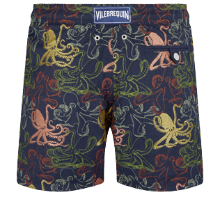 Men Embroidered Embroidered - Men Embroidered Swim Trunks Octopussy - Limited Edition, Navy back view