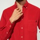Uomo Altri Unita - Camicia uomo in velluto tinta unita, Rosso carminio dettagli vista 4