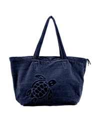 Andere Uni - Große Solid Strandtasche, Marineblau Vorderansicht