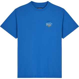 Homme AUTRES Imprimé - T-Shirt en coton organique homme brodé - Vilebrequin x The Beach Boys, Faience vue de face