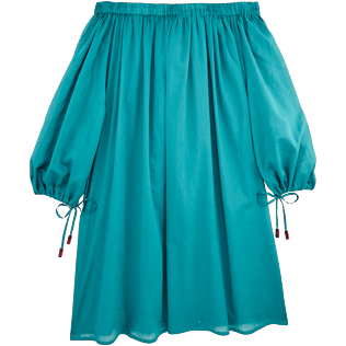 Mujer Autros Liso - Vestido de gasa de algodón con hombros descubiertos para mujer, Pinos back Mujer Autros Liso - Vestido de gasa de algodón con hombros descubiertos para mujer, Pinos back
