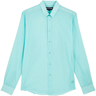 Others Solid - Unisex Cotton Shirt Solid, Acqua front Others Solid - Unisex Cotton Shirt Solid, Acqua front