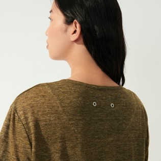 Photo de Homme AUTRES Uni - T-Shirt Col rond en Jersey de Lin unisexe, Poivre chine vue de détail 6 Photo de Homme AUTRES Uni - T-Shirt Col rond en Jersey de Lin unisexe, Poivre chine vue de détail 6