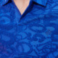 Hombre Autros Liso - Polo en tejido jacquard terry de color liso para hombre, Mar azul detalles vista 2