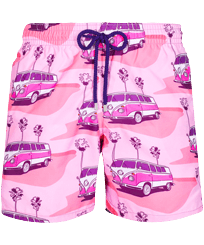 Men Classic Printed - Men Swimwear 1992 On The Road, Pink litchi front view