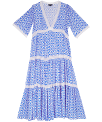 Women Others Printed - Women Dress Ikat Medusa, White front view