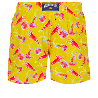 男款 Classic 印制 - 男士 1983 Crevettes et Poissons 泳裤, Lemon 后视图