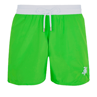 Hombre Clásico ultra ligero Liso - Bañador ultraligero y plegable con estampado de dos colores lisos fosforescentes para hombre, Verde fluorescente front Hombre Clásico ultra ligero Liso - Bañador ultraligero y plegable con estampado de dos colores lisos fosforescentes para hombre, Verde fluorescente front