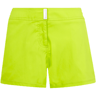 Damen Andere Uni - Solid Stretch-Badeshorts für Damen, Lemongrass front Damen Andere Uni - Solid Stretch-Badeshorts für Damen, Lemongrass front