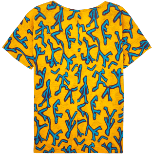 Femme Tee-Shirts Imprimé - Tee-shirt en Lin Danse du Feu, Curcuma back Femme Tee-Shirts Imprimé - Tee-shirt en Lin Danse du Feu, Curcuma back