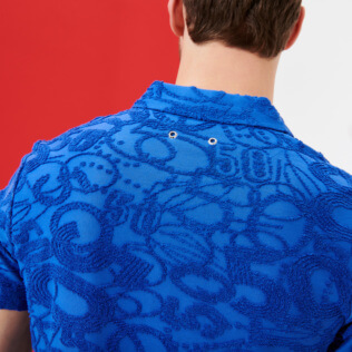 Men Others Solid - Men Terry Jacquard Polo Shirt Solid, Sea blue supp1 Men Others Solid - Men Terry Jacquard Polo Shirt Solid, Sea blue supp1