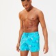 Picture of Men Stretch classic Printed - Men Stretch Swimwear 2018 Prehistoric Fish, Azure front worn view Picture of Men Stretch classic Printed - Men Stretch Swimwear 2018 Prehistoric Fish, Azure front worn view