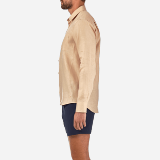 Men Others Solid - Men Linen Shirt Solid, Kraft supp3 Men Others Solid - Men Linen Shirt Solid, Kraft supp3