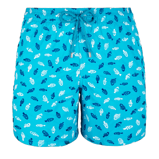 Hombre Bordados Bordado - Bañador con bordado Mini Fish para hombre - Edición Limitada, Curazao front Hombre Bordados Bordado - Bañador con bordado Mini Fish para hombre - Edición Limitada, Curazao front